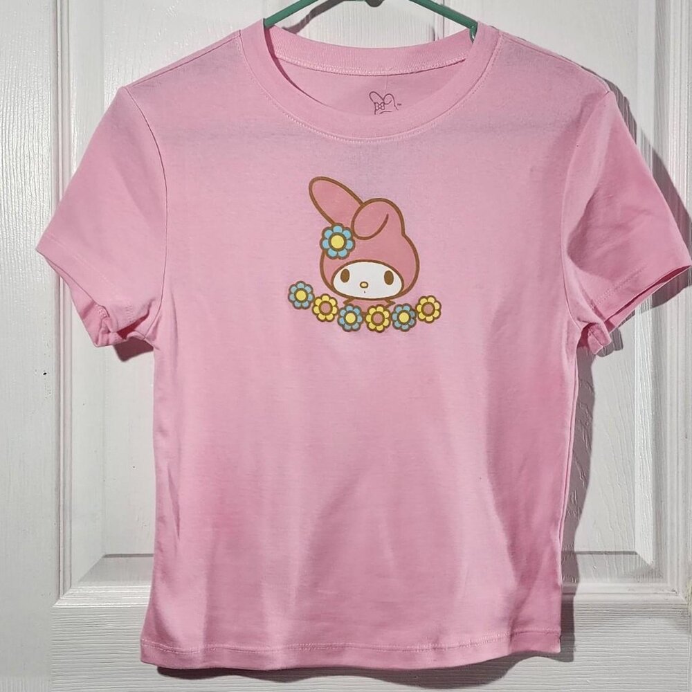 My Melody & Flowers Pink Baby Tee